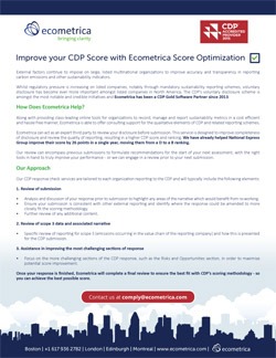 Improve your CDP Score with Ecometrica Score Optimization