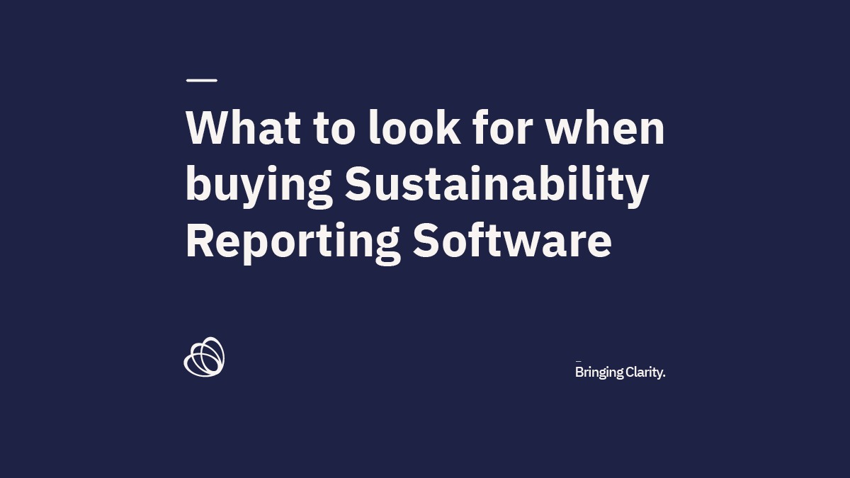 Sustainability reporting software